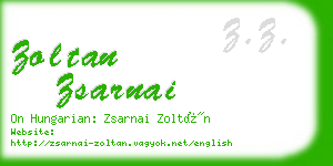 zoltan zsarnai business card